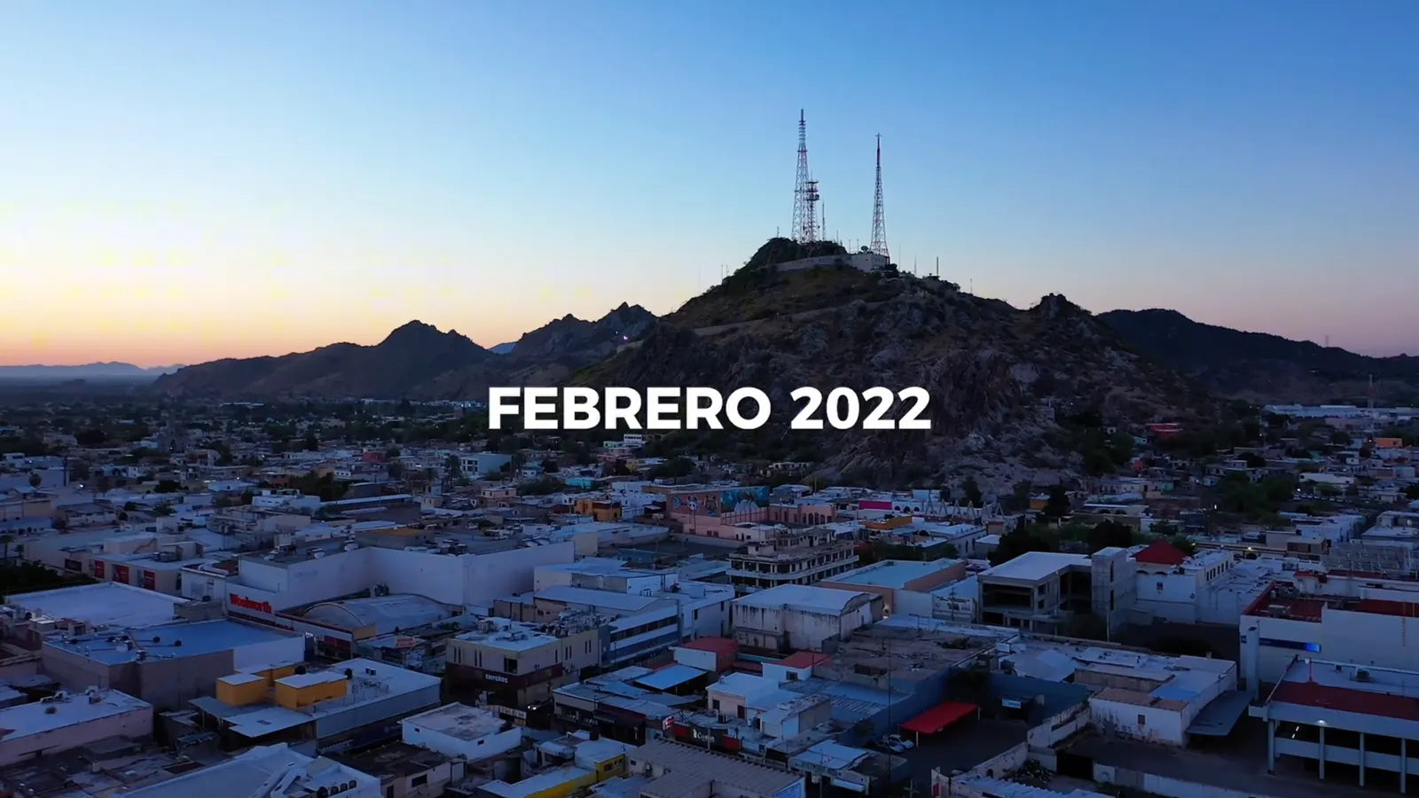 Hermosillo at dusk, February 2022